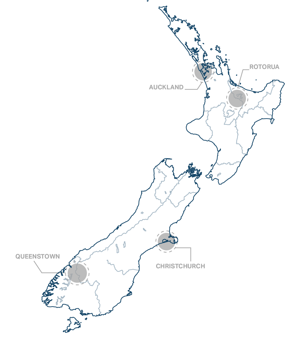 NZ MAP for dark colored background